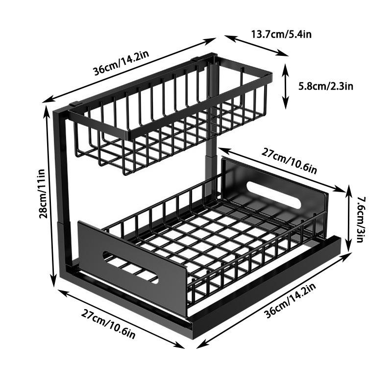 Multifunctional Cross-Border Spice Rack: Pull-Out Desktop Organizer for Kitchen Storage