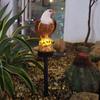 Resin Solar Powered Night Lamp Outdoor LED Eagle Inserted Lawn Lanscape Lights