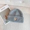 New West Highland Puppy Embroidered Woolen Hat Autumn and Winter Warm Ear Protection Hat Showing Face Small Knitted Woolen Hat for Women