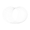 Anneaux en métal, revêtus, 25cm ø, blanc, boîte 10 pces