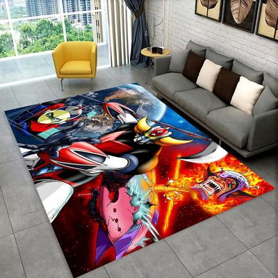 UFO Robot Grendizer Anime rajzfilm Területi szőnyeg, Szőnyeg otthoni nappaliba, hálószobába, kanapéhoz, lábtörlő dekoráció, gyerekjáték Csúszásmentes padlószőnyeg 3D