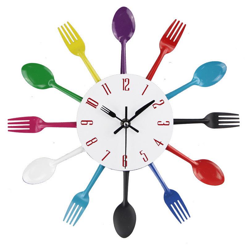 Modern Art Quartz Wall Clock for Living Room, Kitchen, or Restaurant