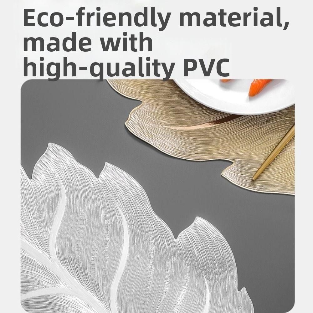 2Pcs Non-Slip PVC Table Mat Anti-stain Decorative Table Mat Tableware Pad  Table Decoration