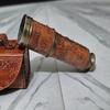 Brass Telescope Spyglass with Leather Case Dollond London 1920 Engraving 40.64 Cm Nautical Maritime Decor Gift Wedding Anniversary Birthday Christmas