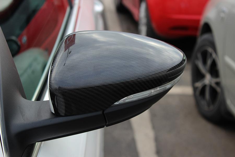 Covers for Mirrors (2 Pcs, Natural Carbon) for Volkswagen Scirocco