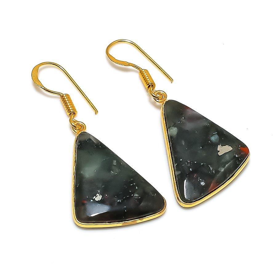 Boulder Opal Gemstone 925 Solid Sterling Silver Jewelry Earring 1.69" GK-5709