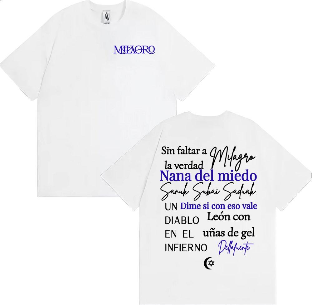Rapper Dellafuente Nana Del Miedo Printed Tshirts Unisex WOMEN Harajuku Gothic Oversized T Shirts High Quality 100 Cotton Tshirt