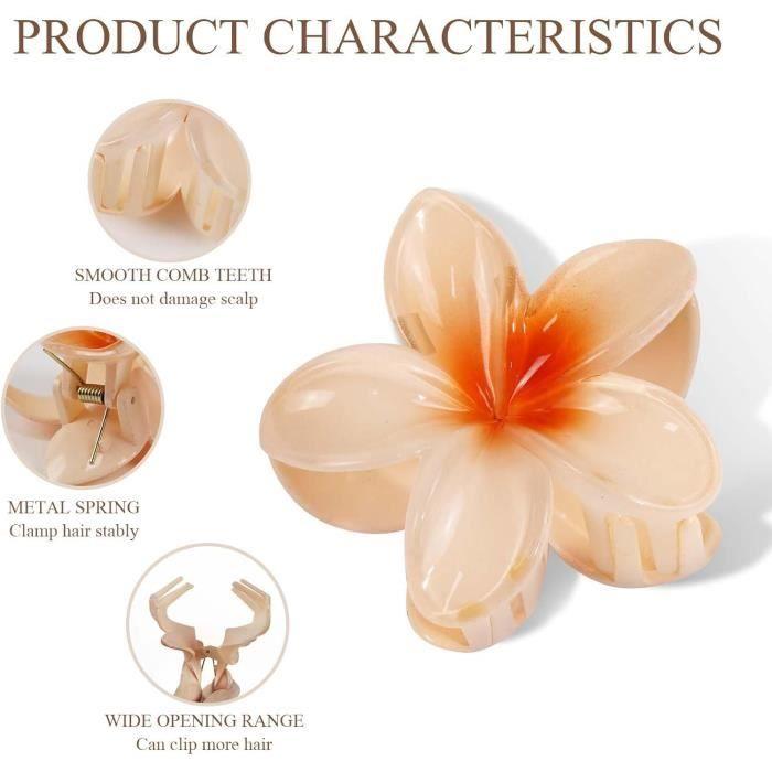 Set of 8 Hair Clips - Floral Pattern - Non-slip - Multicolored