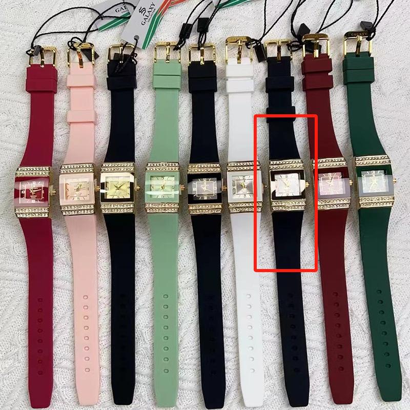 GALAXY export populaire double rangée diamant or montre femme montre silicone femme montre médiévale femme
