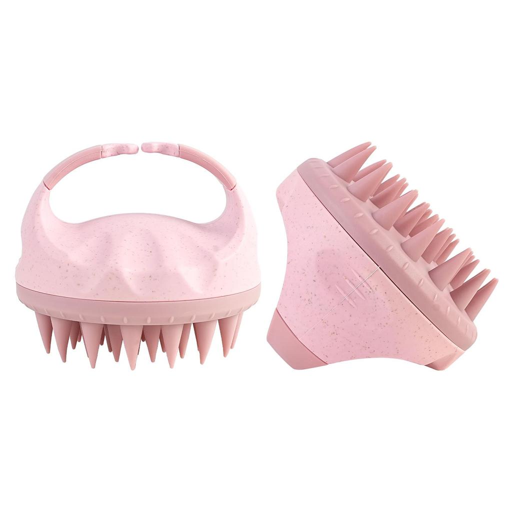WOVTE Scalp Massage Scalp Cleansing Scalp Silicone Head Unisex Brush, Brush, Care, Massager, Wet/Dry Use, (Pink)