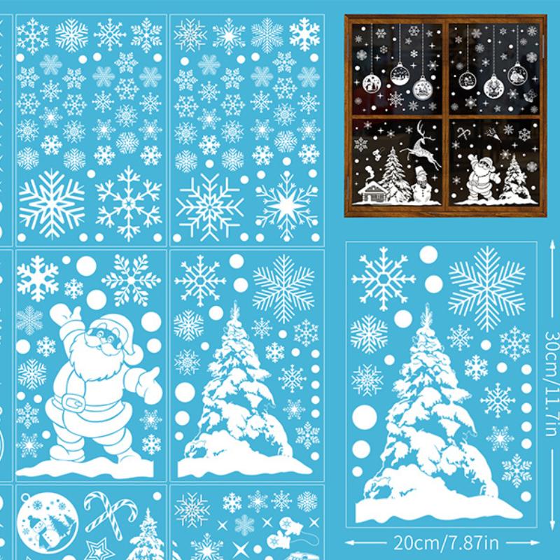 2023 Christmas Window Stickers, Double Sided Display Windows, Holiday Decorative Wall Stickers, Electrostatic Wall Stickers
