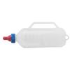 Lamb Milk Bottle, 1l White Plastic Lamb Milk Feeder with Handle and Detachable Nipple, for Lambs Sheep