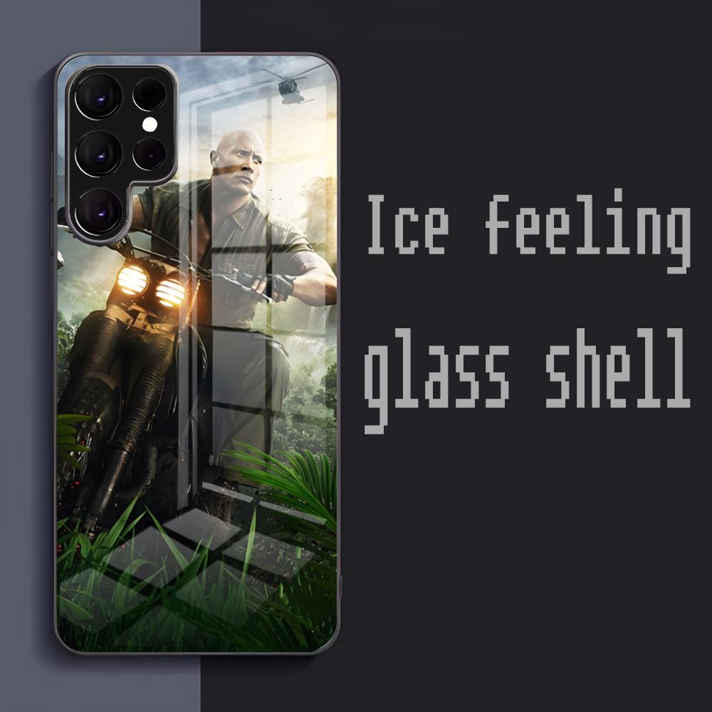 

Dwayne Douglas Johnson Phone Case For Samsung S25 S24 S23 S22 S21 S20 Plus Ultra Note20 Glass Phone Case Popular Premium Samsung S23 FE
