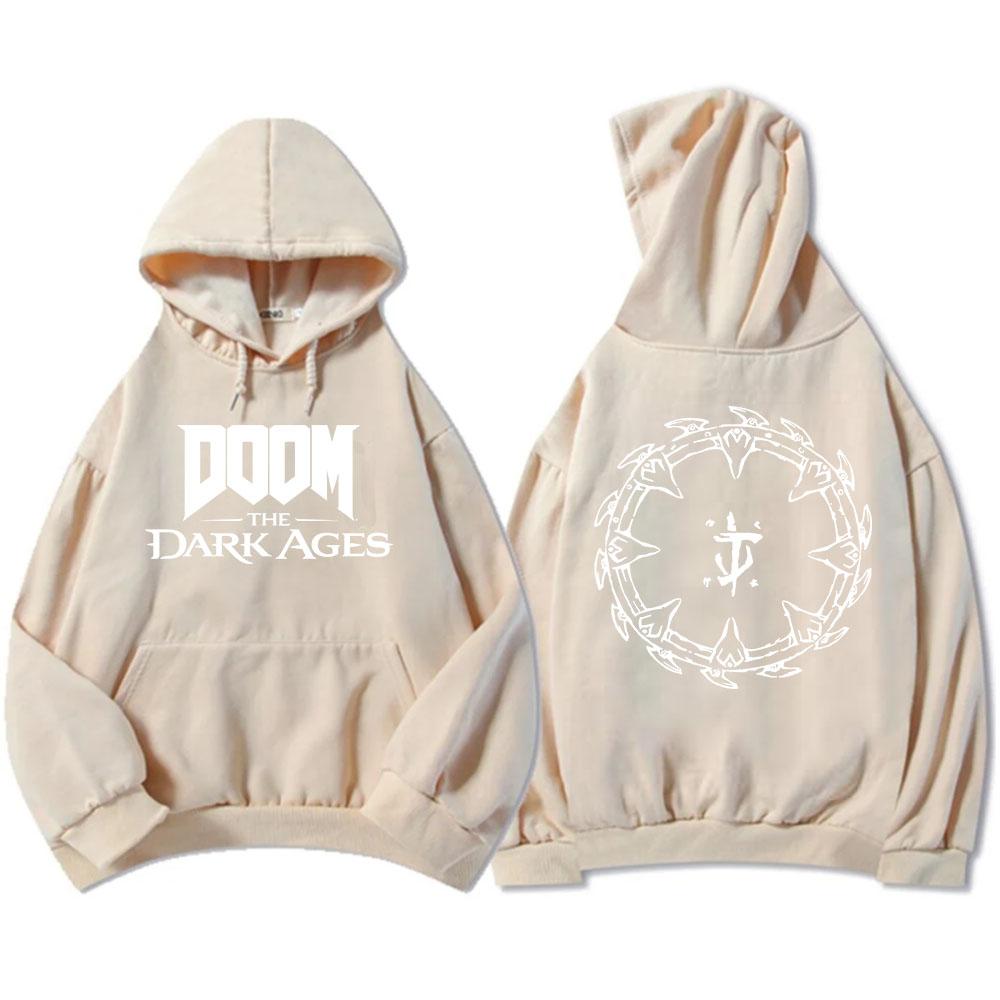

DOOM The Dark Ages Ігрові Худі Зимові Флісові Худі з Довгим Рукавом Повсякденна Мода Унісекс Одяг M