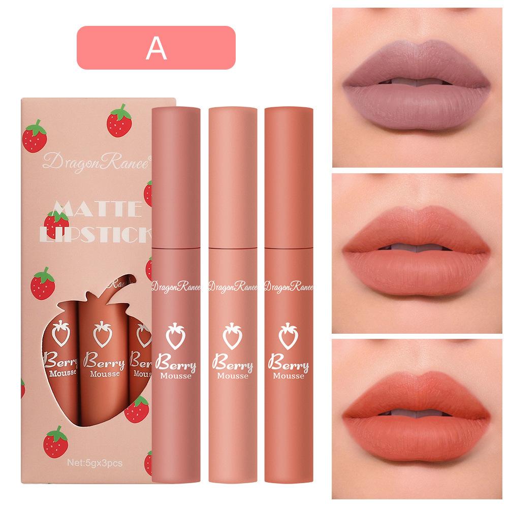 12 barev Nude Matte Lesk na rty Dlouhotrvající sametová rtěnka Vodotěsná Neblednoucí Nepřilnavé Kelímkové rtěnky Dámské make-upy Kosmetické