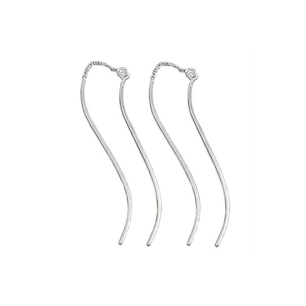 Earrings Double Wave Silver 925 - Gl90054