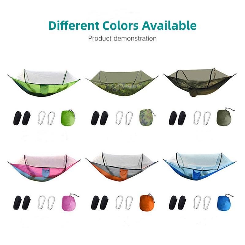 Camping-Hängematte mit Moskitonetz, leichte Hängematten zum Aufhängen, Baumgurte, Schaukel-Hängemattenbett für Outdoor-Rucksackreisen, Hinterhof