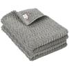 Bloom Imabari Certified Mini Bath Set of Ash Made In Japan Towels, 2, (Charcoal), Small, 40x100cm, Absorbent, Quick-Drying, Durable, 100% Cotton,