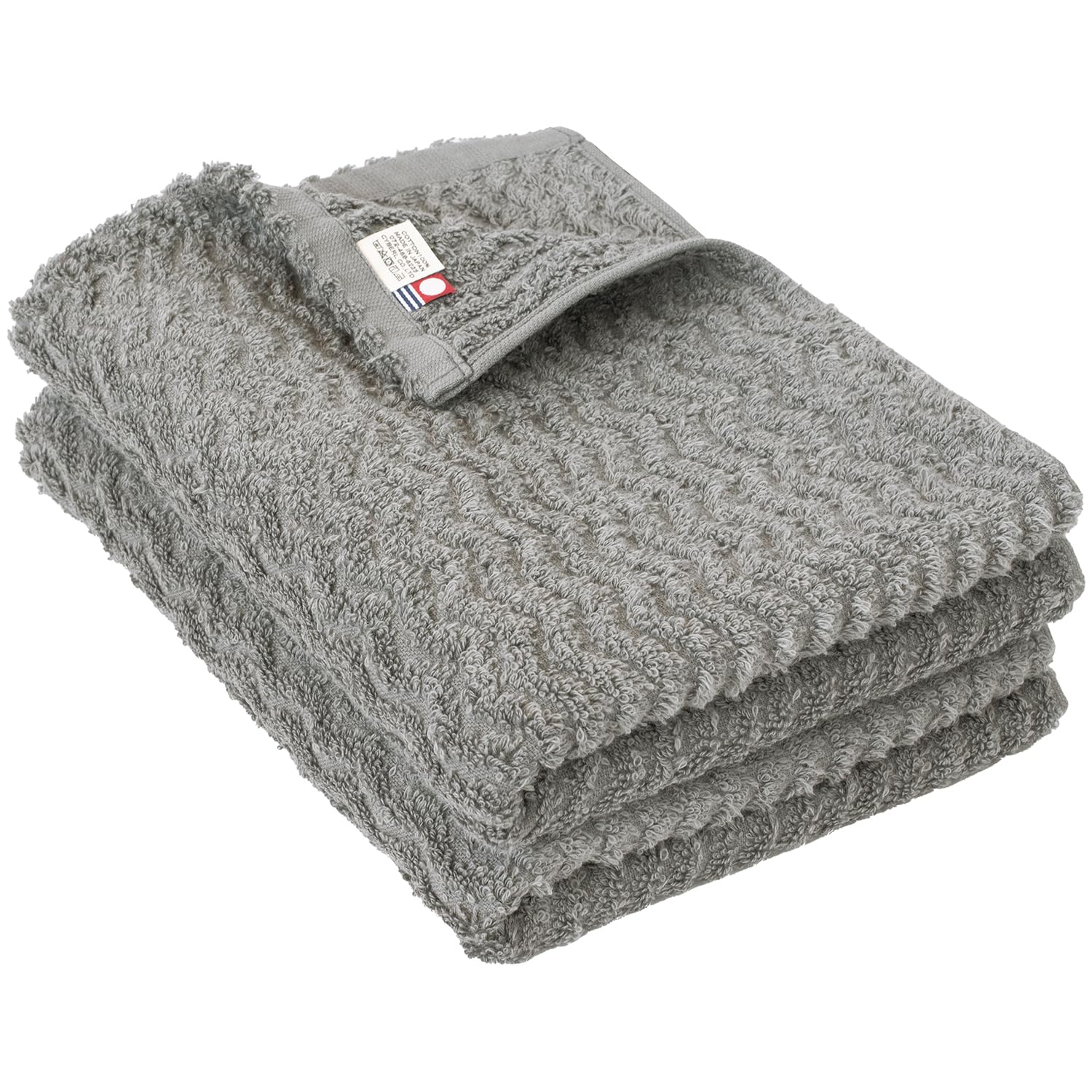 

Сертифицированный мини-набор для ванны Bloom Imabari из пепла, 2 полотенца, сделано в Японии, (Древесный уголь), Маленькое, 40x100см, Впитывающее, Быстросохнущее, Прочное, 100% Хлопок,