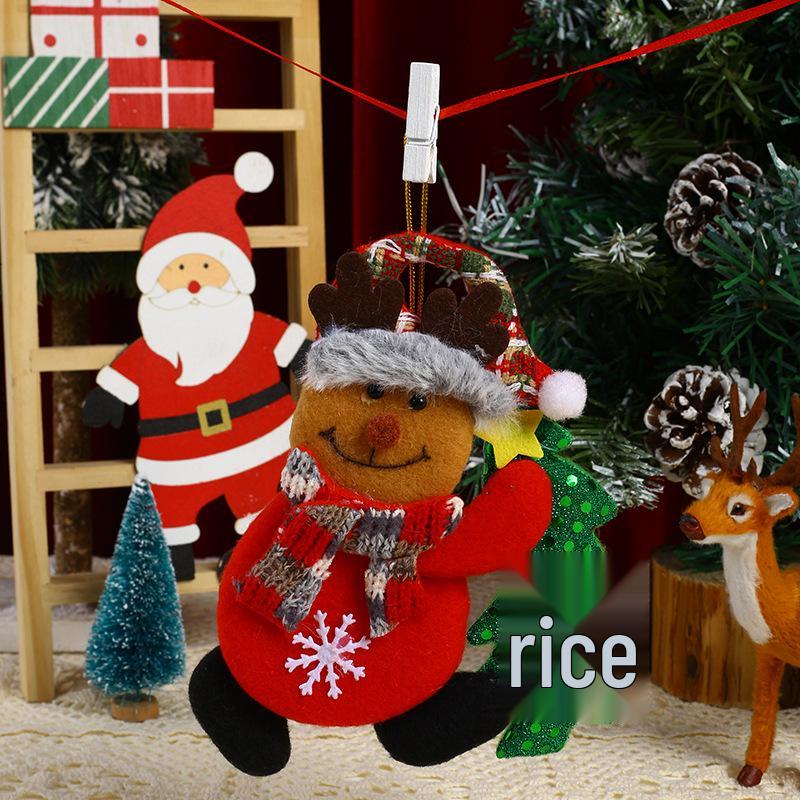 Santa Claus Fabric Doll Ornaments - Christmas Tree Decorations & Small Gift Pendants