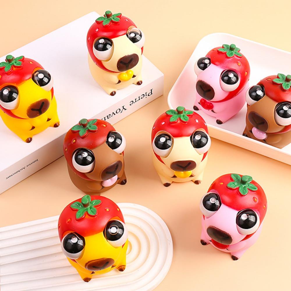 Cartoon Capybara Big Eyeball Pinch Doll Funny Capybara Squeeze Ball Toys  Baby Game