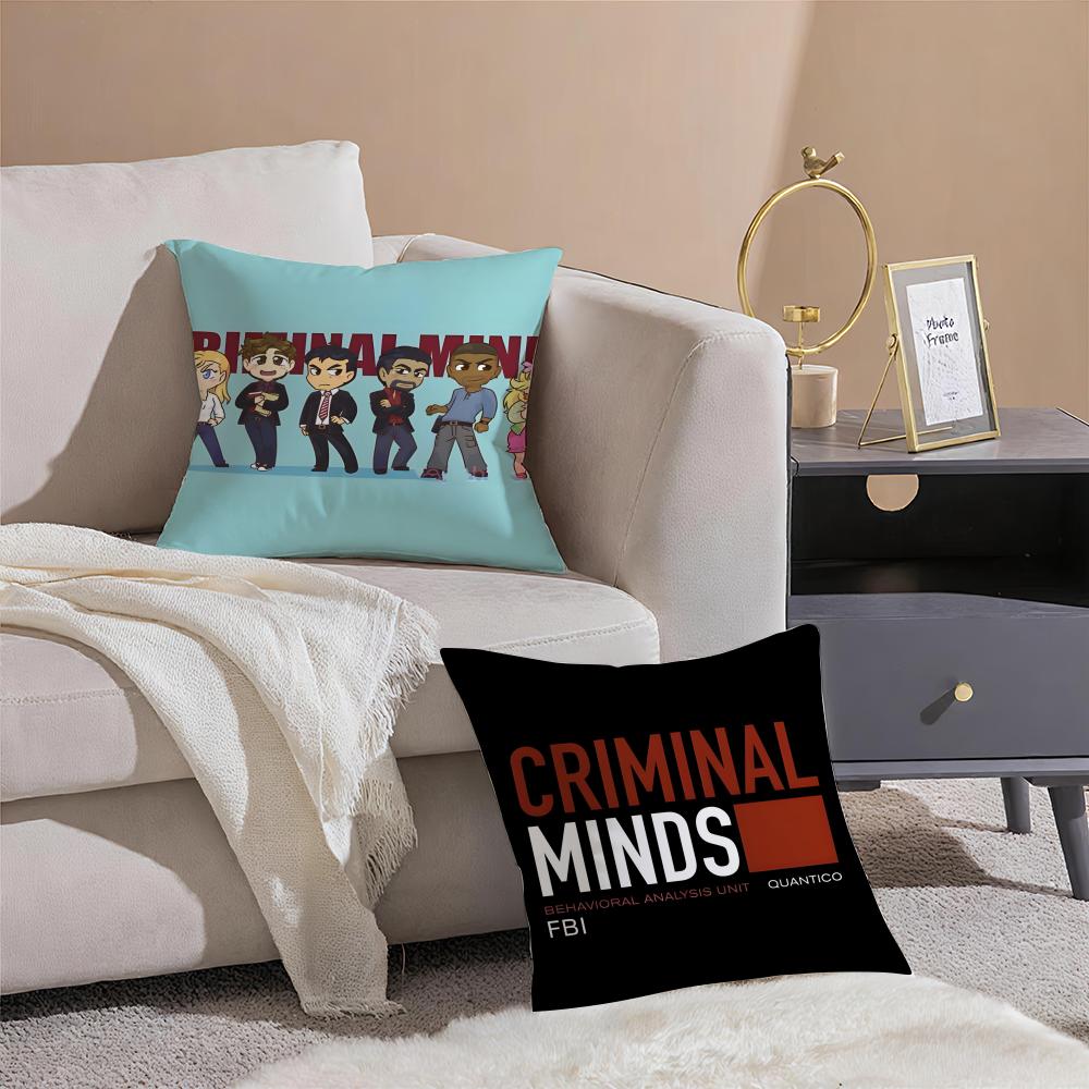 TV series psychological CCriminal mminds Cushion Cover Pillowcase Short Plush Invisible zipper Room Sofa Cushion Cover
