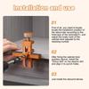 Woodworking Cabinet Door Installation Jig Door Panel Rebound Device Punch Mounting Jig 6/8/10mm Doweling Drilling Guide Locator