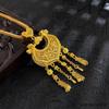 Ancient Style Lily Ruyi Auspicious Lock Pendant Necklace In Openwork Design: Chinese Blooming Wealth Jewelry