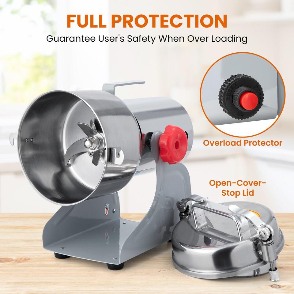 800g/2000g/2500g Electric Grain Grinder Mill, Stainless Steel Spice Herb Mill Dry Food Grinder for Coffee Nut Cereal Corn Seeds