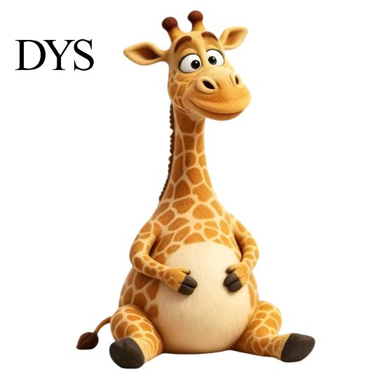 Reusable Sunproof Door Decals Cute Cartoon Giraffe Static Window Clings, Thick PVC No-Adhesive Removable Glass Decals, Childlike Wall Decor Waterproof