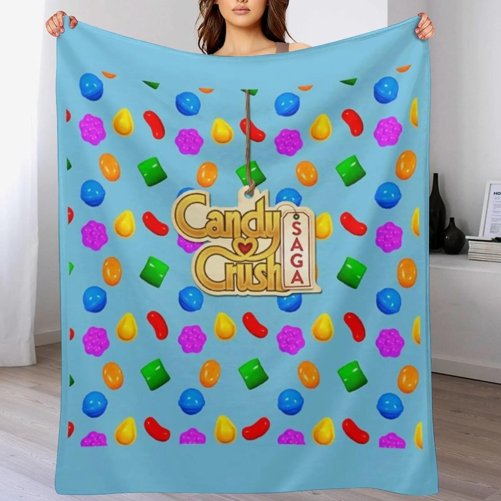 Delicious Candy Crush Throw Blanket Elegant Warm Throw Blanket for Hotel Home Size: 75*100cm, Weight: 230 GSM