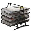 Wire Mesh Four File Rack File Tray File Frame Information Column Magazine Column Bookcase Multi-layer Shelf