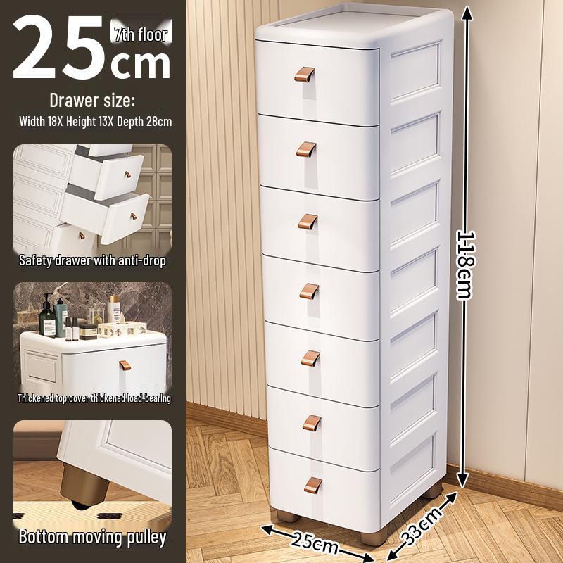 Szafka wielowarstwowa z wąską szczeliną i szufladami o wymiarach 18/25/30 cm do kuchni i łazienki