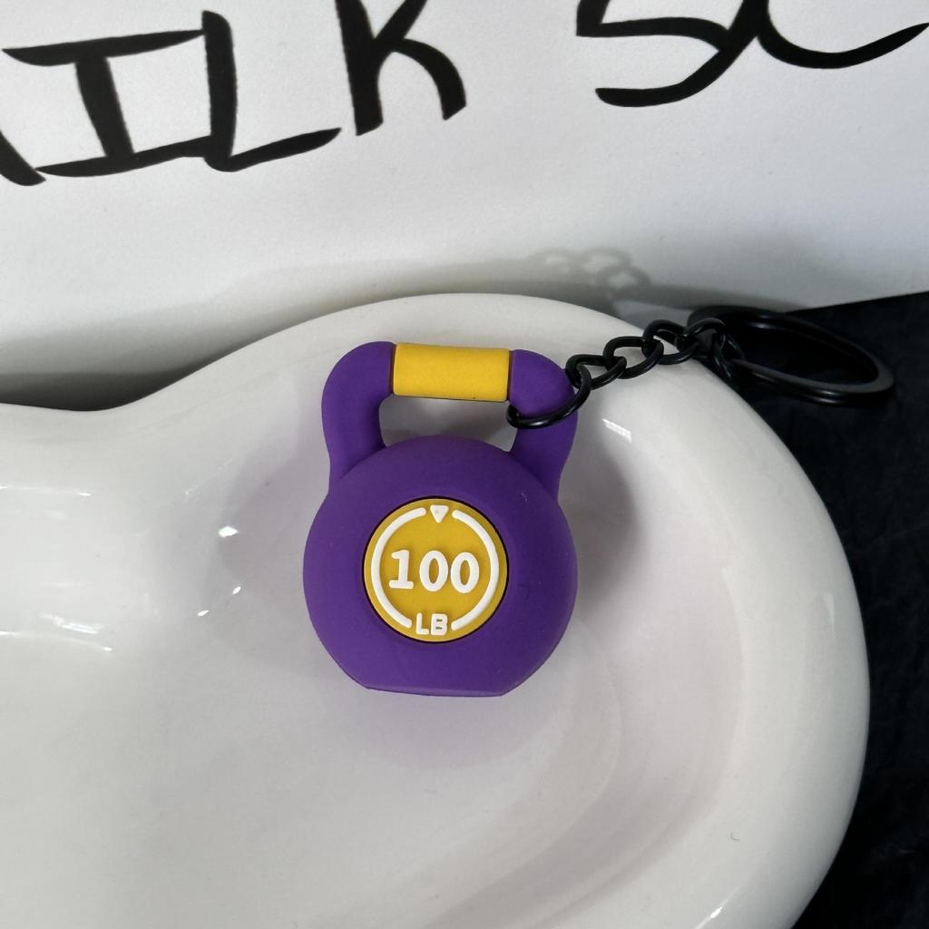 Miu Series Dumbbell Plate Keychain: Trendy Fitness Accessory & Sports Jewelry Gift