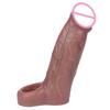 SXXY Silicone Realistic Penis Sleeve With Foreskin Head Reusable Condoms Cock Rings Extender Male Sex Toys Dick Enlarger