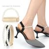 Pearl Lace Bundle Shoelaces Hollow High Heels Free Installation Anti-drop Heel Straps Slippers Become Sandals Lazy Fixing Straps