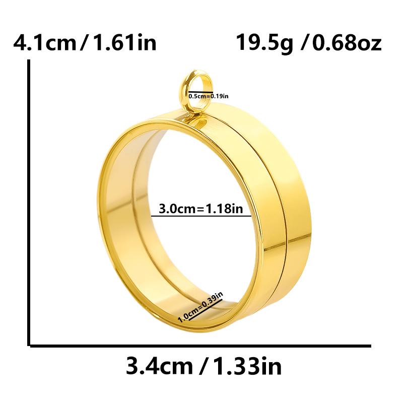 Thickness 10mm Innner Size 15-45mm Stainless Steel Locket Pendants For Jewelry Makings Supplies Round Glass Twist Screw Lockets