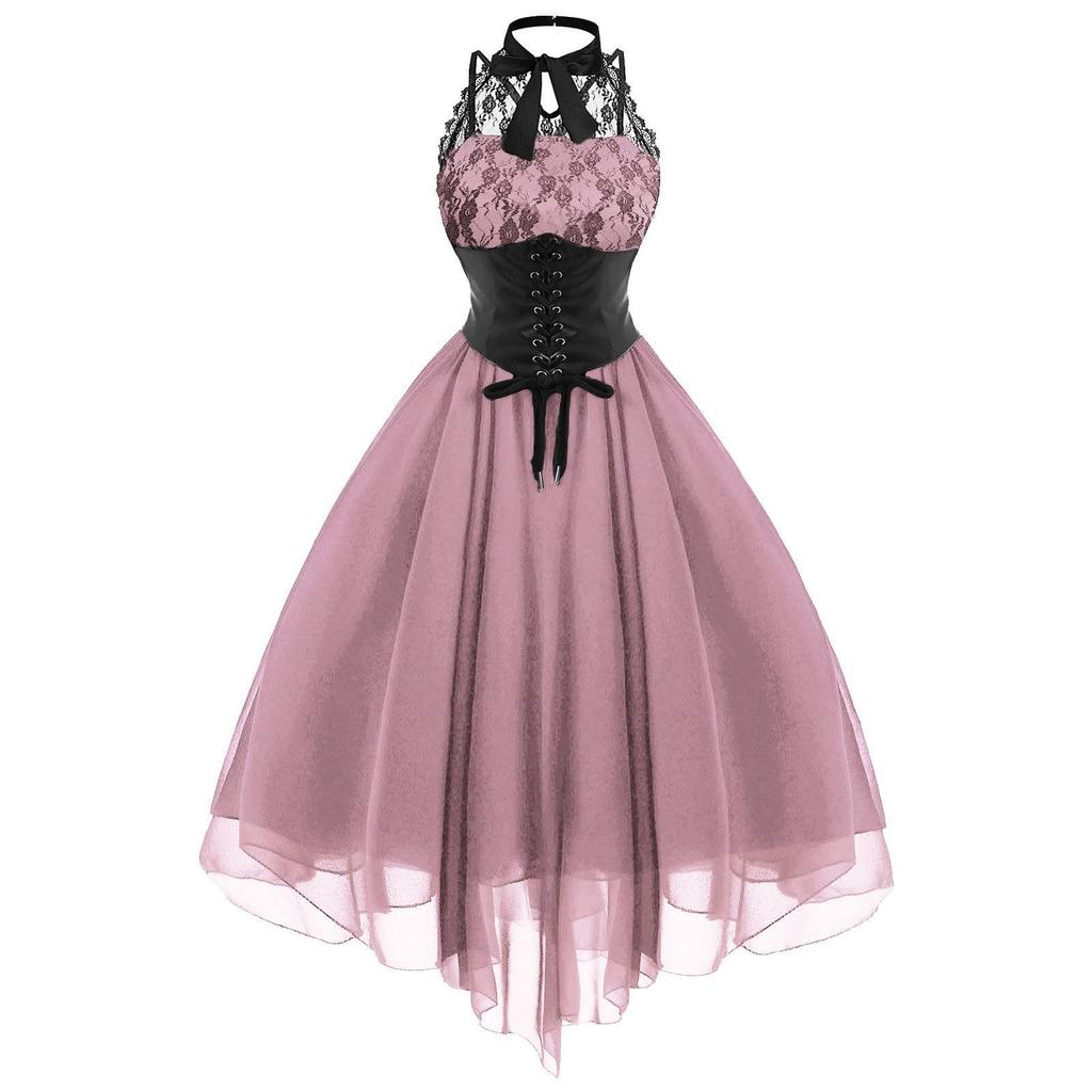 Women's Fashion Slim Cool Party Lace Casual Embroidery Bandage Elegant Dress