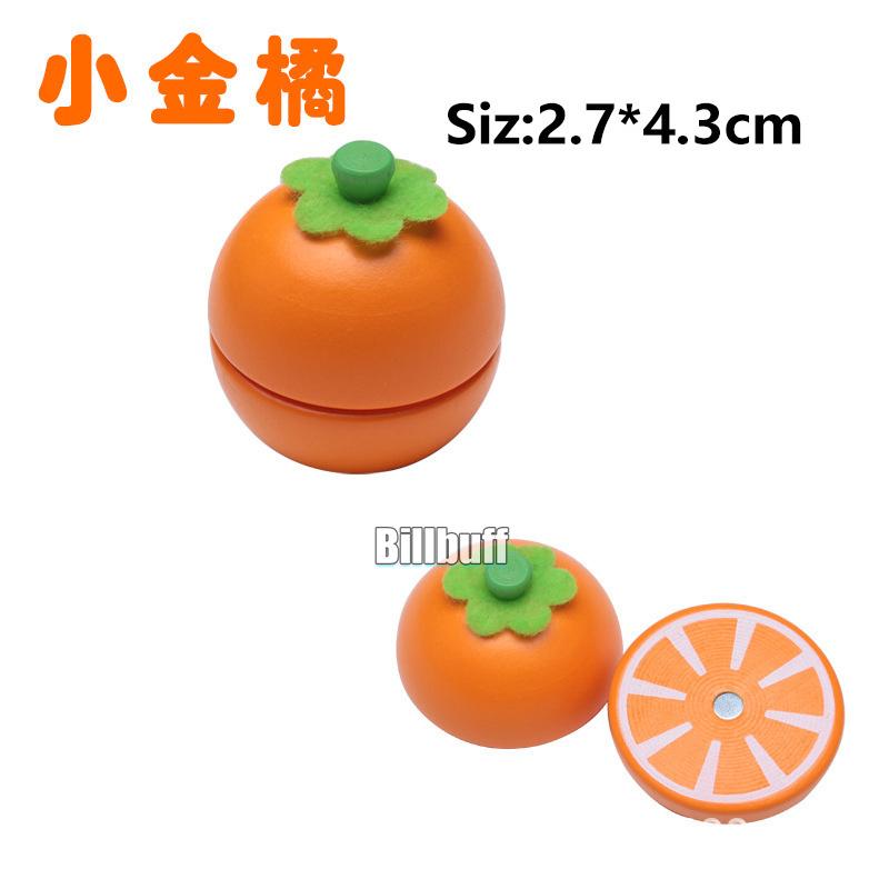 

Montessori Simulation 3D Woodens Toy Magnetic Cutting Fruit Banana Lemons Kitchen Model Early Educational Toys for Children Gift