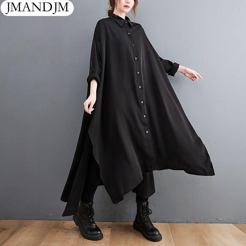 

Осеннее платье, женская одежда, платье-рубашка, платье большого размера, хлопковое, элегантное, женское, повседневное, свободное, с длинными рукавами, винтажный кардиган, черный