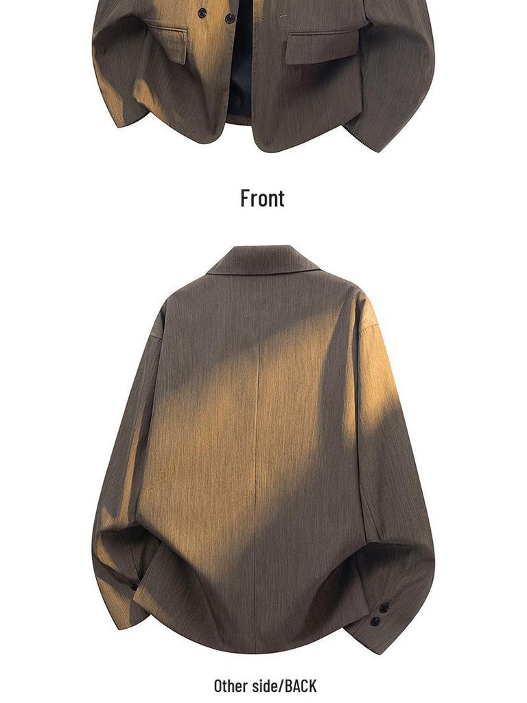 Men's Old Money Double-Breasted Vertical Stripe Suit Jacket - Trendy Autumn/Winter Style