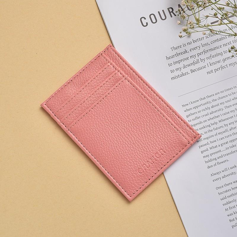 Slim Minimalist Card Holder Men Women PU Leather Multi-Slot Wallet Compact ID License Case Daily Use