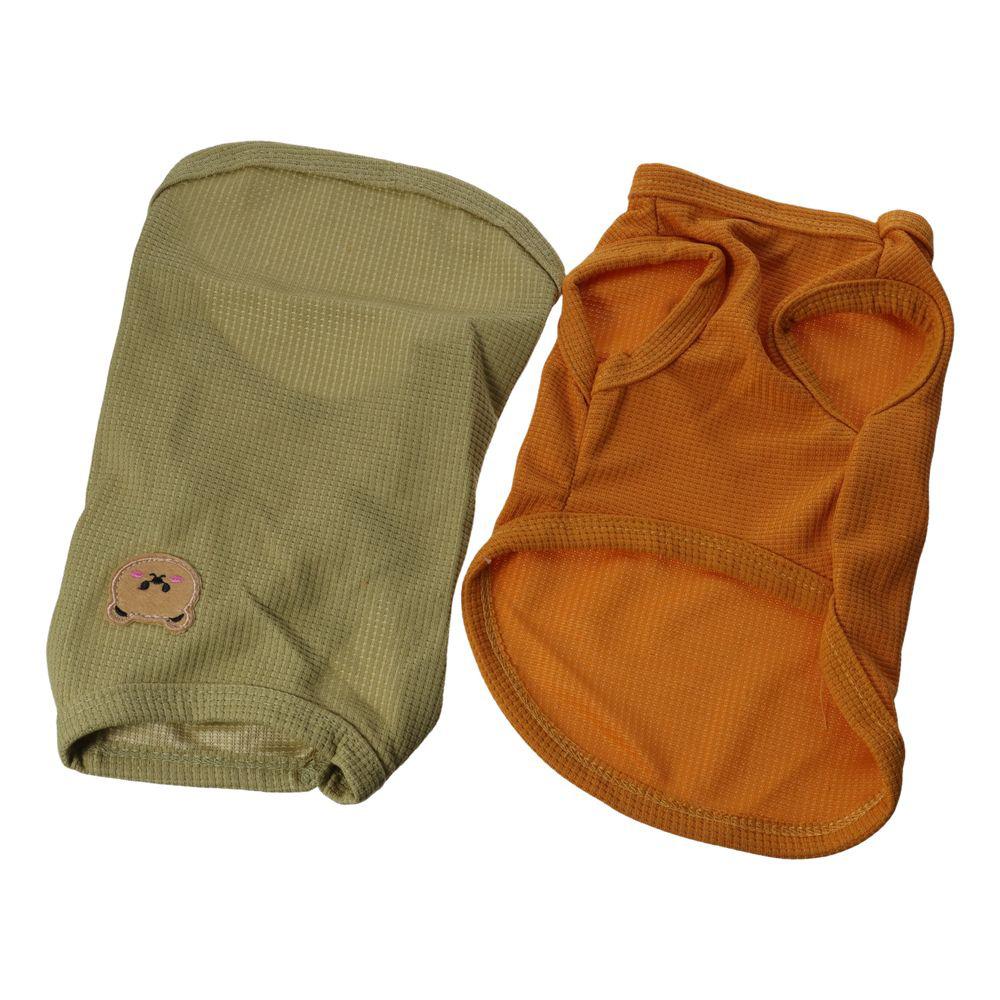 

3 шт. Полиэстеровый вафельный жилет для домашних животных Зеленый/Розовый/Желтый Хлопковая рубашка для собак Домашнее животное