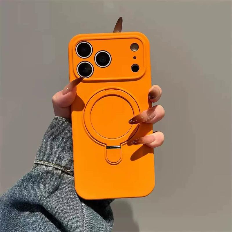 Liquid Silicone Magnetic Ring Holder Case for Magsafe IPhone 17 Air 16 15 14 13 12 Pro Max Plus 17Pro Mag Safe Stand Phone Cover