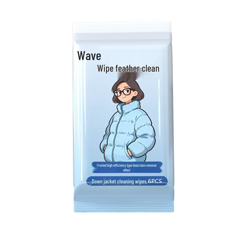 Powerful Stain Removal Wet Wipes for Down Jackets & Windbreakers - No-Wash, Dry Clean Only