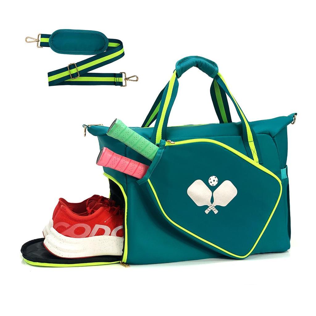 2025 Portable Sports Bag for Badminton, Tennis & Pickleball - Fits 2 Rackets, Handheld, Large-Capacity, Down Cotton