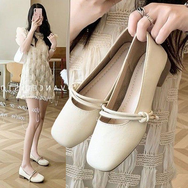 Mary Jane Fairy with Skirt Small Leather Single Shoes Girl 2025 New Spring and Autumn Evening Evening Gentle Evening Breeze Flat-bottomed Grandma Ladl