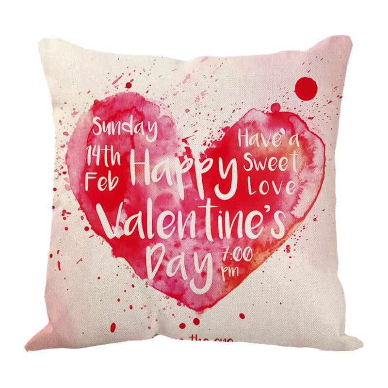 New Valentine'S Day Love Letter Pattern Pillow Cover Sofa Pillow Cover Premium Durable Quality Useful Practical