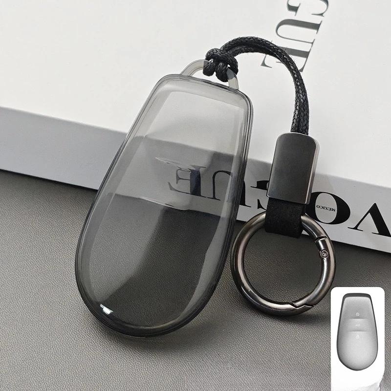 Soft Tpu Car Key Cover Fob Transparent Remote Case Holder Shell Protector Bag Set For Nissan N7 Keyless Entry Accessories