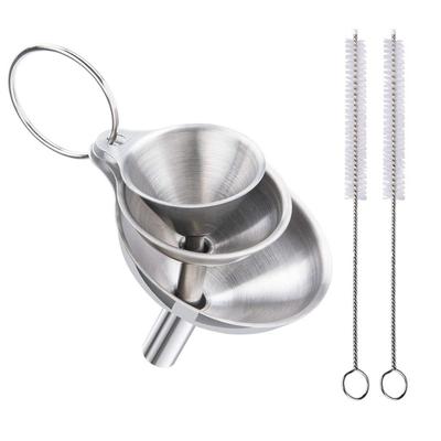 3/5 pezzi set di imbuti da cucina in acciaio inossidabile imbuti in metallo per uso alimentare per riempire bottiglie piccoli imbuti per spezie di oli essenziali